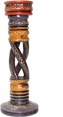 

Apkamart Wooden 1 - Cup Candle Holder(Multicolor, Pack of 1)