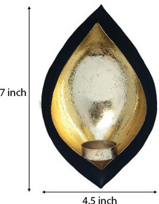 

Being Nawab Iron 2 - Cup Tealight Holder Set(Gold, Black, Pack of 2)