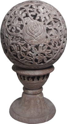 Avinash Handicrafts Stone Candle Ball with stand 18 cm Stoneware 1 - Cup Tealight Holder(Multicolor, Pack of 1)