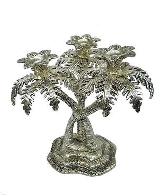 

Jupiter Elite Tree Aluminium 3 - Cup Candle Holder(Silver, Pack of 1)