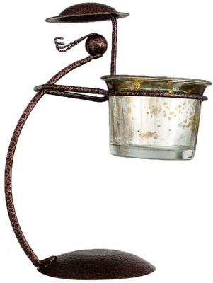 

Bliss Butter Cup Iron 1 - Cup Tealight Holder(Brown, Pack of 3)