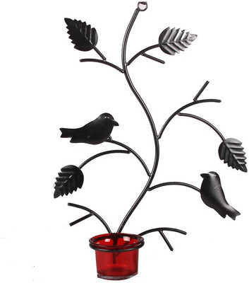 

Apkamart Handicraft Decorative Votive T Light Stand - For Home Decoration, Festivals and Gifts Iron 1 - Cup Tealight Holder(Black, Pack of 1)