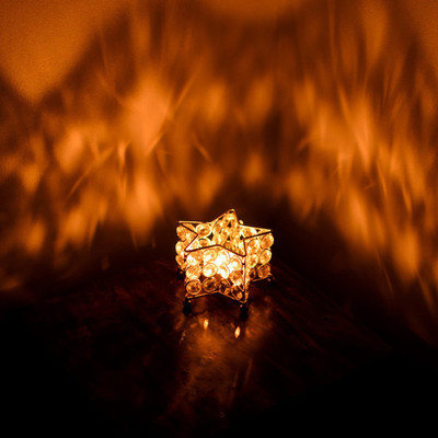 

eCraftIndia Glimmery Star Shape Crystal 1 - Cup Tealight Holder(White, Blue, Silver, Pack of 1)