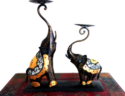 

Lal Haveli Iron 2 - Cup Candle Holder(Black, Pack of 1)
