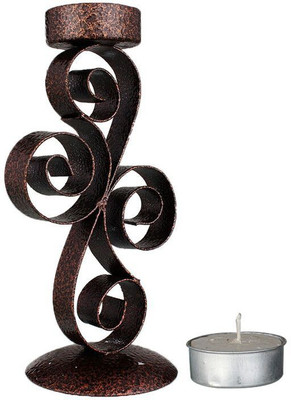 

Bliss Curved Iron 1 - Cup Tealight Holder(Brown, Pack of 2)