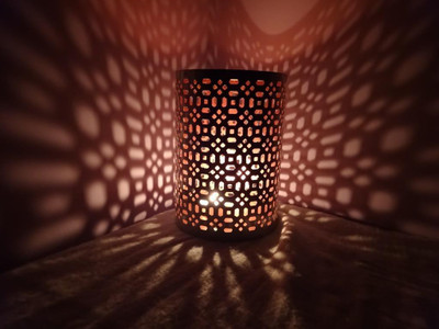 

flourish concepts Iron Tealight Holder(Copper, Pack of 1)