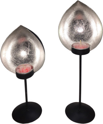 

Fuzone Iron 2 - Cup Tealight Holder Set(Silver, Pack of 2)