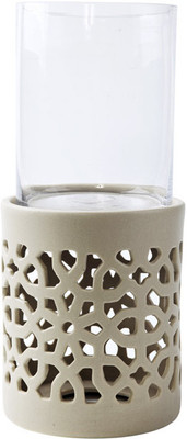 

Foyer Ceramic Tealight Holder(Beige, Pack of 2)
