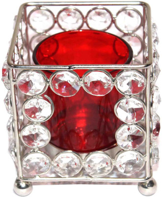 

eSoft Crystal Tealight Holder(Clear, Pack of 1)