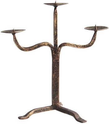 

The Decor Mart Iron Candle Holder(Gold, Pack of 1)