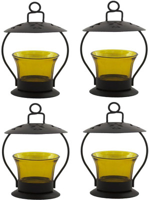 

Craft Art India Wooden Candle Holder(Yellow, Pack of 4)