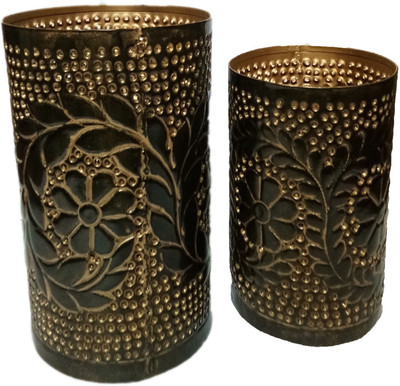 

GR Enterprises Iron Tealight Holder Set(Multicolor, Pack of 2)