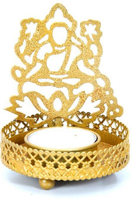 

Divine Twinkler Iron Tealight Holder Set(Gold, Pack of 8)