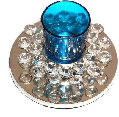 

eSoft Crystal Tealight Holder(Clear, Pack of 1)