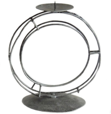 

The Decor Mart Iron Candle Holder(Silver, Pack of 1)