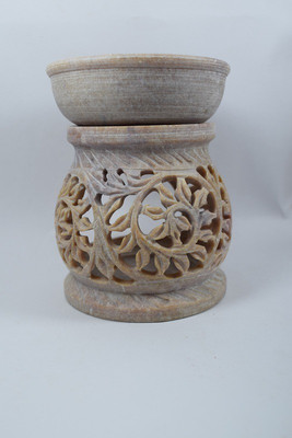

Pooja Creation Stoneware Candle Holder(White, Pack of 1)