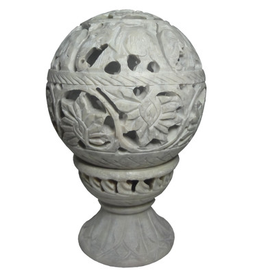 

Avinash Handicrafts Stone Tealight Holder Ball shape 14 cm Stoneware 1 - Cup Tealight Holder(Multicolor, Pack of 1)