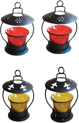 

Craft Art India Iron Candle Holder(Multicolor, Pack of 4)