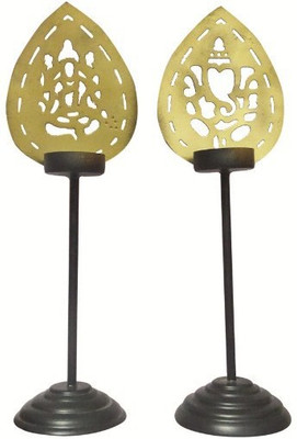 Deals For Bulk Iron 3 - Cup Candle Holder(Gold, Pack of 2)