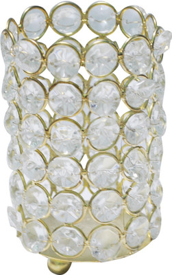 

Craftkriti Crystel Holded Cup Shaped Crystal 1 - Cup Tealight Holder(White, Pack of 1)