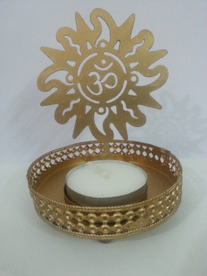 

Carnival Steel 1 - Cup Tealight Holder(Gold, Pack of 1)