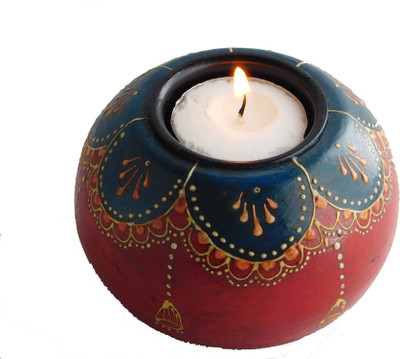 

Chave Wooden 1 - Cup Candle Holder(Multicolor, Pack of 1)