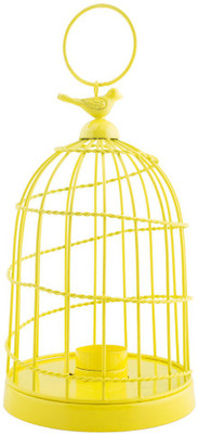 

Chumbak Bird Cage Tea Light Holder - Yellow Iron Tealight Holder(Yellow, Pack of 1)