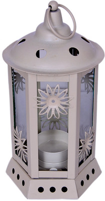 

Purpledip Iron Candle Holder(White, Pack of 1)