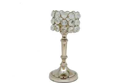 

Jupiter Elite Crystal Aluminium 1 - Cup Candle Holder(Silver, Pack of 1)