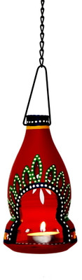 

Indikala Bottle Shaped Terracotta 1 - Cup Tealight Holder(Red, Pack of 1)