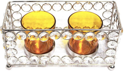 

eSoft Crystal Tealight Holder(Clear, Pack of 1)