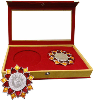 

The Divine Luxury Silver Plated 2 - Cup Tealight Holder Set(Multicolor, Pack of 2)