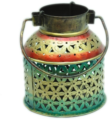 MohanJodero Metal Handicraft Kettle Shaped Cast Iron 1 - Cup Tealight Holder(Red, Gold, Green, Black, Pack of 1)