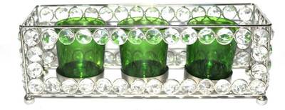 

eSoft Crystal Tealight Holder(Clear, Pack of 1)