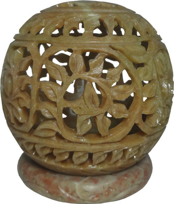 

Avinash Handicrafts Stone Candle Ball 10 cm Stoneware 1 - Cup Candle Holder(Multicolor, Pack of 1)