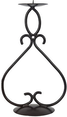 

The Decor Mart Iron Candle Holder(Black, Pack of 1)