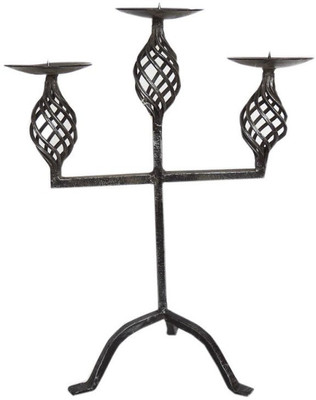 

The Decor Mart Iron Candle Holder(Black, Pack of 1)