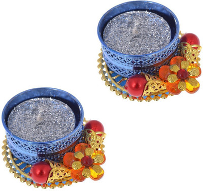 

Twisha Round Candle Tealite Holder Aluminium 2 - Cup Tealight Holder(Maroon, Pack of 2)