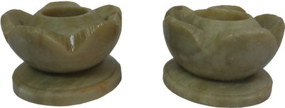 

Avinash Handicrafts Flower Shape Stand 1.5" Set of 2 Stoneware 1 - Cup Candle Holder(Multicolor, Pack of 2)