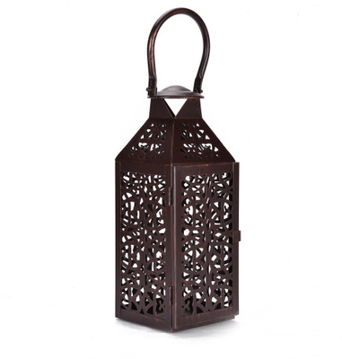 

Scrafts Metal Antique Royal Look Medium Aluminium 1 - Cup Candle Holder(Brown, Pack of 1)