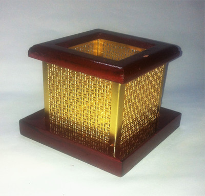 

KN Overseas Wooden Tealight Holder(Maroon, Pack of 1)