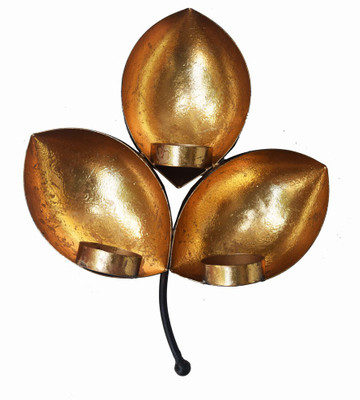

Deals For Bulk Chirag set of 3 Iron 3 - Cup Candle Holder(Gold, Pack of 3)