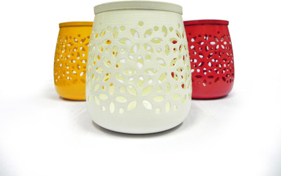 

Calmistry Cast Iron Tealight Holder Set(Multicolor, Pack of 3)