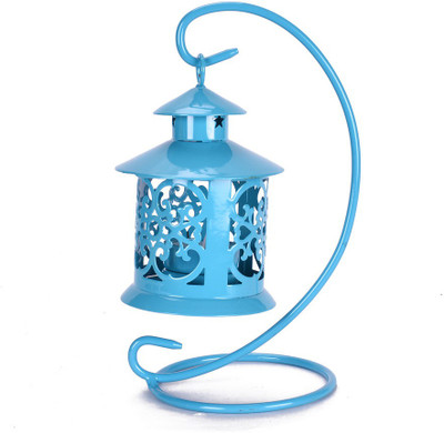 

Scrafts Metal Hanging - Flourescent Aluminium 1 - Cup Candle Holder(Blue, Pack of 1)