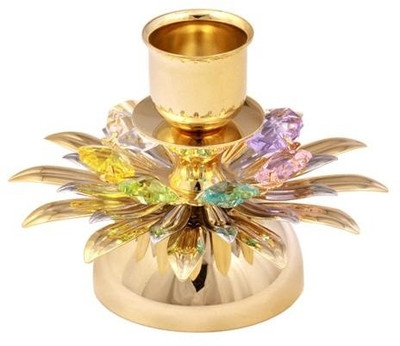 

Crystocraft Gold Plated 1 - Cup Candle Holder(Gold, Pack of 1)