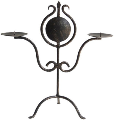 

The Decor Mart Iron Candle Holder(Black, Pack of 1)