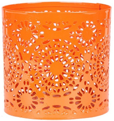 

Apkamart Handicraft Decorative Votive T Light Stand - For Home Decoration, Festivals and Gifts Iron 1 - Cup Tealight Holder(Orange, Pack of 1)