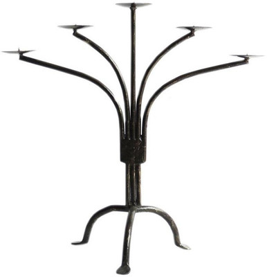 

The Decor Mart Iron Candle Holder(Green, Black, Pack of 1)