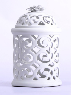 

Scrafts Flower Top 94 Ceramic 1 - Cup Candle Holder(White, Pack of 1)