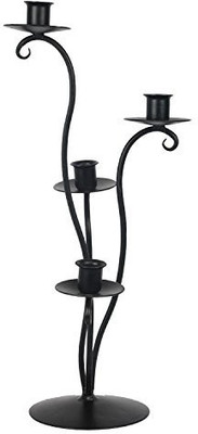 

The Decor Mart Iron Candle Holder(Black, Pack of 1)